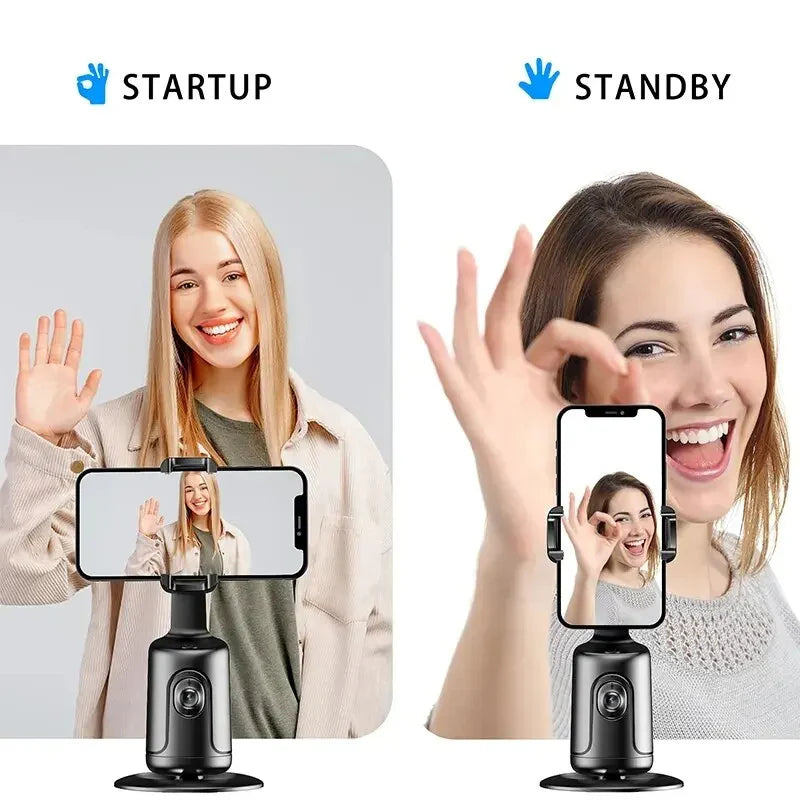 AI Smart 360° Face Tracking Gimbal - Auto Stabilizer & Tripod for Perfect Smartphone Vlogs & Live Streams